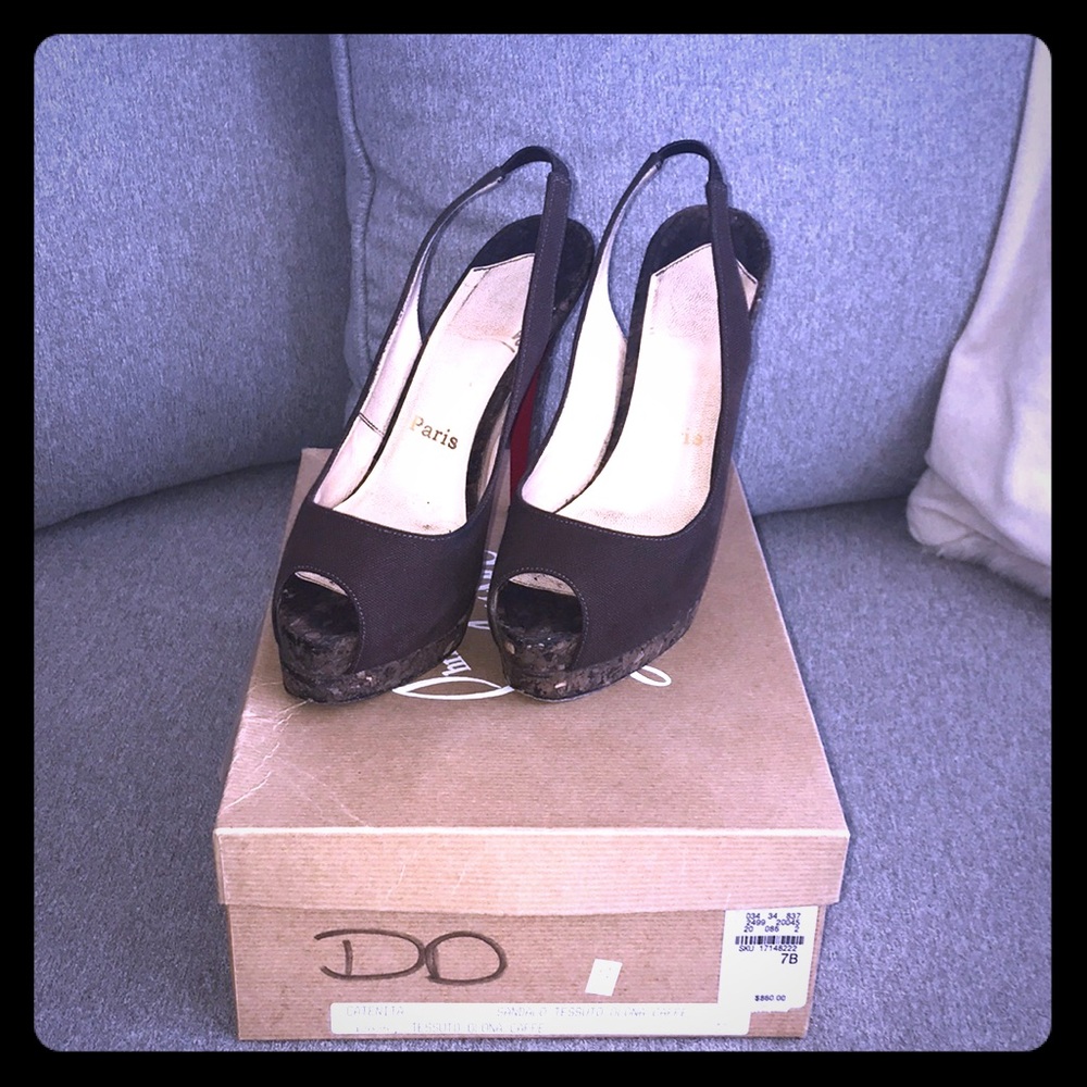 Sling back open toe pumps